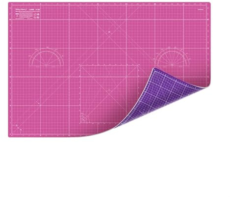 Shiny Merry Tapis de découpe auto-cicatrisant A1 - Double face, 5 plis - 61 x 91 cm, pour couture, artisanat, matelassage, projets de scrapbooking - Rose/violet