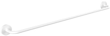 emco Round Handtuchhalter zur Wandmontage mit Einer Länge von 80 cm I Handtuchstange zum Kleben oder Bohren I Handtuchstange in Weiß