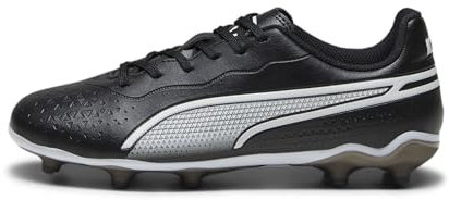PUMA Jungen Unisex Kinder King Match FG/AG JR Soccer Shoe, Black White, 29 EU