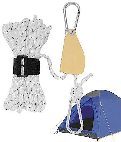 Abspannseile Für Zelt, Rope Ratchet Seil Ratsche Mit Haken, 5 M Wetterfestes Seil, 200 Kg (440 Pfund) Einstellbare RatchetRatchet Seil Flaschenzug Umlenkrolle Aufhänger Rope Ratchet Seilratsche