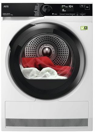 AEG Wärmepumpentrockner 8kg, Testsieger der Stiftung Warentest 2025, neue Energiekl. B, Serie 8000 AbsoluteCare Wolle- & Seidetrocknung, Mengenautomatik, Knitterschutz, Reversierautomatik, TR8T75780