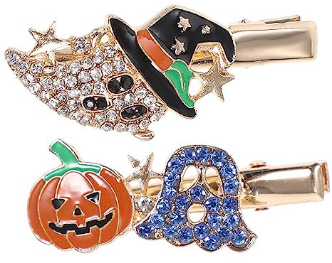 FRCOLOR 2 Pz clip laterale di Halloween sinistro forcine per adulti bordo dado nastro sull'orlo serrare i dadi mollette per fantasma di halloween mollette per di zucca lega