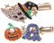 FRCOLOR 2 Pz clip laterale di Halloween sinistro forcine per adulti bordo dado nastro sull'orlo serrare i dadi mollette per fantasma di halloween mollette per di zucca lega