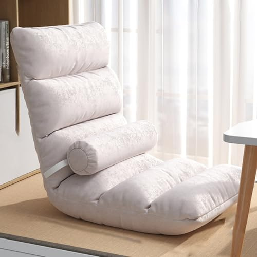 Silla plegable ajustable de 5 posiciones con respaldo, cómodo sofá de meditación para adultos, perfecto para jugar, dormir y leer