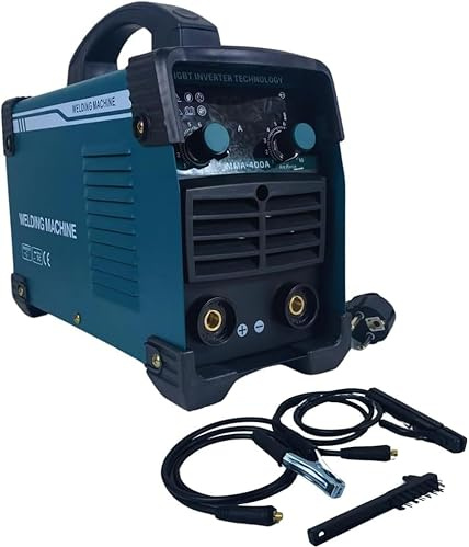 Saldatrice ad Elettrodo, Saldatore Elettrico IGBT Inverter, 400 Ampere, Saldatrice ad Arco con Ventilazione Display e Accessori