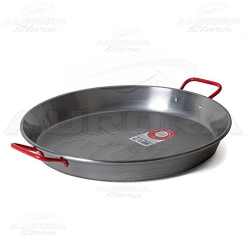 Aurora Store Padella per la Paella 30 cm Valenciana pentola pentola Cucina Metallo Acciaio Inox Varie Misure