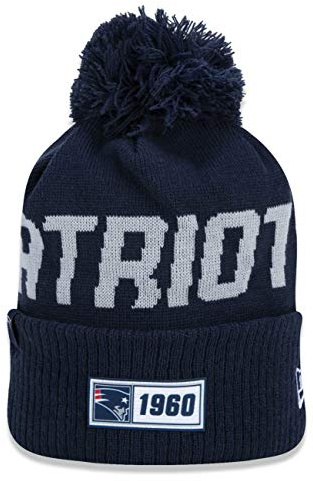 New Era New England Patriots NFL 2019 On Field Road 1960 Beanie - One-Size