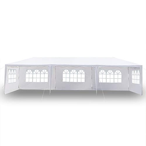 LEADZM Tonnelle de Jardin Tonnelle Pliante Imperméable Tente Tente de fête 3 * 9m avec 5 Morceaux de Tissu Mural