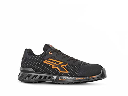 U-Power RV20044 Linea RED LEVE Modelo PETER Zapatos de Seguridad, S3 SRC CI ESD, Negro, 43 Tamaño