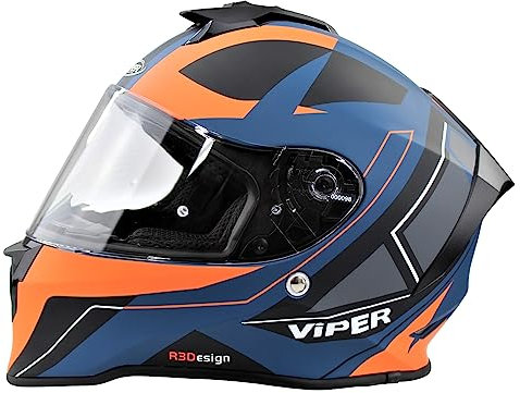 ViPER RS55 Full Face Motorcycle Helmet - Crash Rider Biker Sports Motorbike Helmets for Street Racing Touring - Adult Mens and Womens Safety Helmet ECE22.06 & ACU Gold Approved