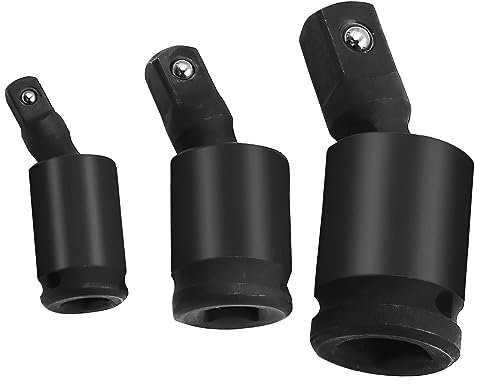 Juego de 3 vasos de fuerza de 1/2 3/8 1/4 Blowed Cardangles Witze Adaptador – Adecuado para llaves dinamométricas, taladros, llaves de vaso