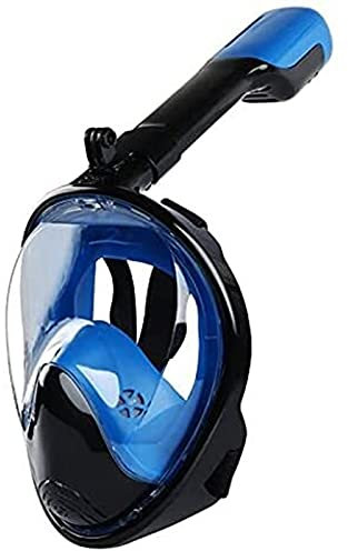 GeRRiT Vollgesichts-Schnorchelmaske, Unterwasser-Silikon-Schnorchel-Vollmaske, trockene Tauchmaske mit flachem Mund, geeignet für Erwachsene und Kinder