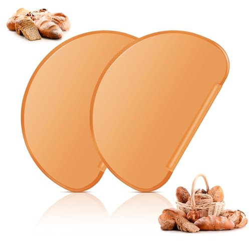 Juego de 2 espátulas de silicona para masa de pan, espátula para cuencos, borde curvado, raspador flexible para hornear, raspador de alimentos para pan de masa madre, cesta de fermentación, cortador