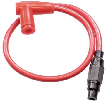 Zündkerzenstecker & Zündkabel Racing 2T Rot | 2-Takt Roller, Scooter, Mofa, Moped | Hochleistungs-Zündkabel | passend für Peugeot Speedfight, Yamaha Aerox, Piaggio NRG, TPH, Zip, TGB Bullet
