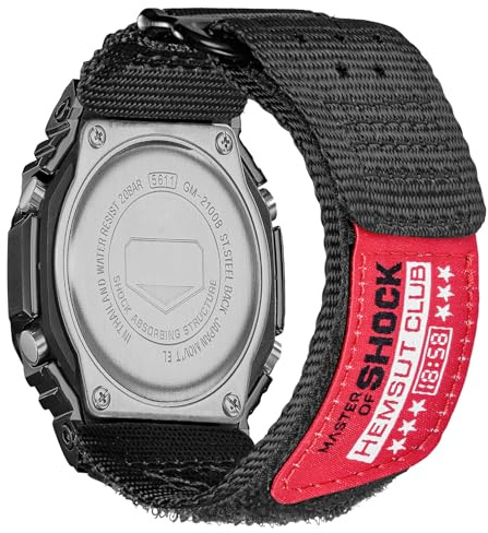 Ersatz-Uhrenarmband für Casio G-Shock GM-2100B, GD-100/110/120/350, GW-S5600/5600/B5600/M5600, 16 mm, Nylon, atmungsaktives Casio-Armband