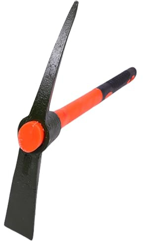 Multipurpose Garden Mattock Fiber Handle for Digging Paving Tasks Camping Planting Landscaping Efficient Soil Removal Outdoors Adventure Tool