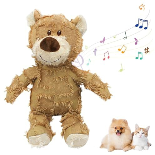 Juguete indestructible para perros de oso – Juguetes interactivos para perros grandes y pequeños, juguetes masticables para perros de peluche, para suministros para mascotas