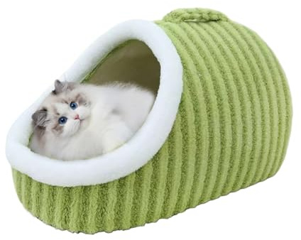 Chaussons de lit caverne pour chat, grotte de lit pour chat | Chaussons confortables pour lit pour chat | Chaussons confortables pour animaux de compagnie d'intérieur, lit douillet pour animaux de