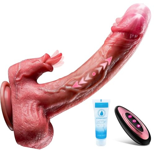 Thrusting Realistic Dildo Sex Toys,Adult Remote Control Dildos Vibrators Anal Toy for Men & Women Sex toyscouples for Women Couples 9 Telescopic & Vibrating Modes Sex Toy vibabrator for Women