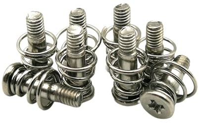 Fläktskruvar 30-pack silverfärgade datorskruvar med fjädrar M2 och .5 i flera storlekar(M2.5 x 9)