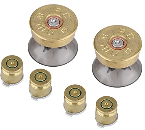 Blaihild Boutons en Métal doré 6 Pièces, Kit de Mod de Manette pour Contrôleur, avec Conception en Alliage D'aluminium de Haute qualité