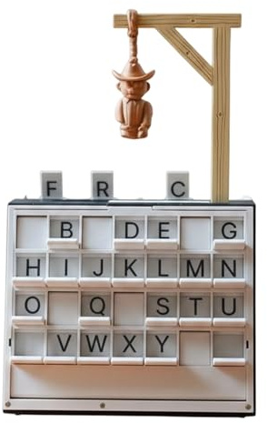 Hanging Man Game, 3D Impression Jeu De Société du Pendu, Magnétique Pendus Cowboy Devinettes Mots Amusant De Pendu Cowboy, Jeux Voyage Lumineux, Jouet Éducatif Interactif