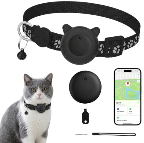 GCNWW Cat Collar with GPS Tracker, Compatible with iOS and as Dog Tracker