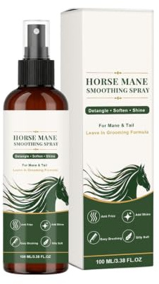 Häst Utredningsspray 100ml Leave-In Utredande Samt Avtovande För Hästpäls | Avtovningsspray för användning på , bak, lada, stall, ranch, spilta, hage, ring, ridbana och