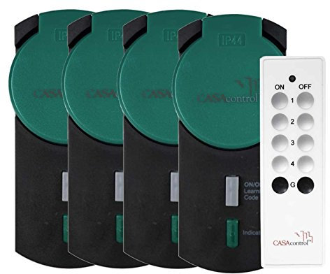 Pack de 4 prises wifi avec télécommande pour Smart wifi - Extérieur [Casa Control]