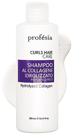 PROFESIA Locken Shampoo Naturlocken mit Hydrolysiertem Kollagen 300 ml - Professionelles Pflege für Lockiges Haar, Definiert und Verleiht Elastizität, Anti Frizz - Haarpflege Locken Produkte