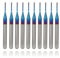 10pcs Fresa a cono Carburo di tungsteno fresa al tungsteno orafo Frese a candela Frese per router di CNC, Carburo a grana ultra fine, Fresa per intaglio con Fresas de corte