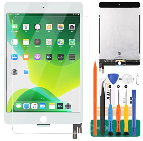 pour IPad Mini 4 7.9 Écran de Remplacement 2015 A1538 A1550 Écran LCD Écran Tactile Numériseur Assemblage Complet Panneau de Verre Matrice de réparation Kit de pièces (Blanc)