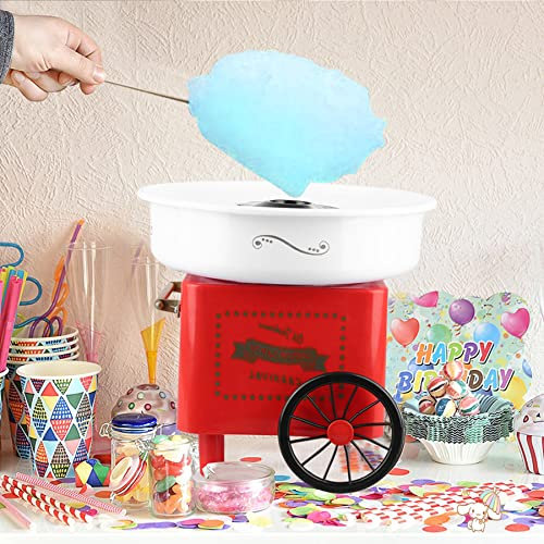 Máquina de Algodón de Azúcar Eléctrica Profesional Estilo Retro Regalo Infantil para Fiestas Cumpleaños Acero Inox. Aluminio 450W-550W Cotton Candy Machine