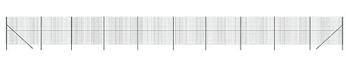 vidaXL Clôture en Treillis Métallique, Panneau de Clôture Décoratif, Barrière de Protection Jardin Patio Extérieur, Vert 2,2x25 m Acier Galvanisé