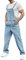 Runcati Herren Denim Latzhose Jeans Arbeitshose Sommer Streetwear Jeanshose Casual Verstellbare Träger Jumpsuit Blau, L