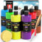 JusArt Acrylfarben set,mit 8 acryl Farben (je 500ml),ungiftig Acrylic Paint,Wasserfest und Lichtecht,für Künstler,Holz, Stoff,leinwand,Leder und Stein