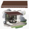 HCZION Markisenstoff Sonnenschutz Einziehbares Ersatz- Markisentuch, 2m 4m 5m 6m 7m Wasserdicht Markisenbespannung, Ersatzstoffe Für Balkon Fenster(Size:2.5x1.5m/8x5ft)