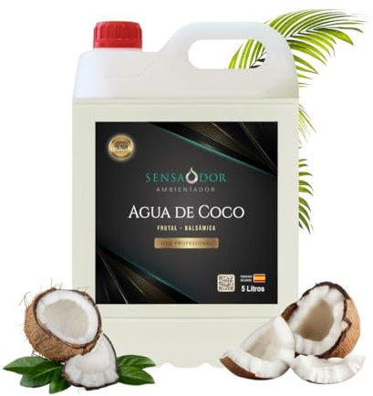Ambientador perfume garrafa de 5 litros Sensaodor, para hogar, oficina, negocios, profesional... (Agua de coco)
