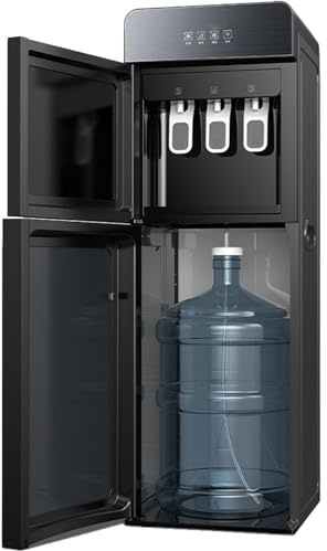 Water Cooler Dispenser With Bottom Loading For Home Office Commercial Freestanding Mains Fed Unit Floor Standing Drinking Fountain,001,88.8cm*30cm*29cm