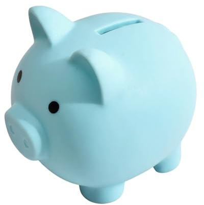 Blaues Sparschwein,Plastikspardose,Mit Praktischem Münzeinwurf, Ideal Für Finanzielle Organisation Und Sparziele, Robuste Konstruktion,Blaues Sparschwein für Erwachsene(S)