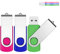 USB Stick 16GB, JEVDES USB-Sticks 3er Pack Speicherstick 16GB USB 2.0 Flash Laufwerk Pendrive Datenspeicher Mehrfarbig mit 3 Schlüsselband (3 Stück)