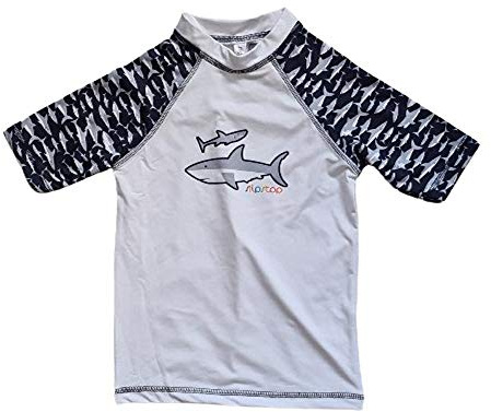 Kortärmad UV-skjorta badskjorta för barn – SPF 50 badskjorta Rashguard snabbtorkande för pojkar & flickor