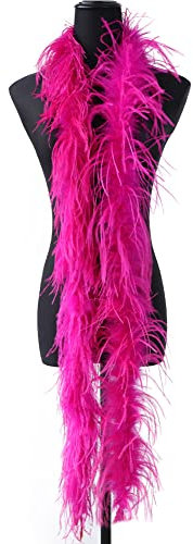 Federboa für Weihnachtsbaum,2m Einfarbig Flauschige Federboa Weihnachten Band Boa Streifen Federschal Kostüm Boa Girlande Federn Schal Stola Kostüm Party Karneval Schal für Damen Kinder,Rose