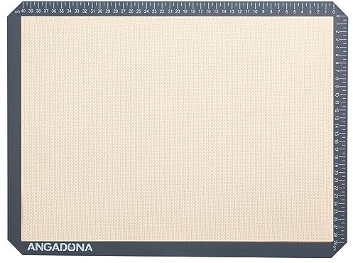 Silikon Backmatte 44x33cm, Antihaftbeschichtung & Leicht zu Reinigen backpapier wiederverwendbar dauerbackmatte BPA frei, 1 backmatte silikon backofen, backofenmatte Für Macarons, Kekse und Gebäck