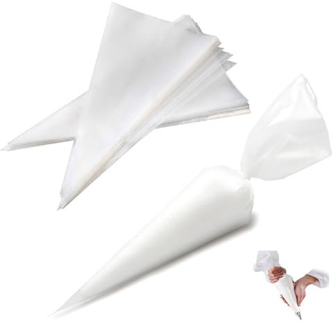 20 Disposable Piping Bags - Easy to Use Icing Bags for Professionals and Home Bakers, Ideal for Decorating Cakes, Buns, Pies, Cookies, Baking Equipment, Can be Cut to Size and Used with Any Nozzle
