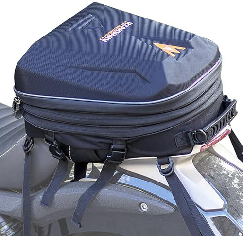 G-raphy Motorrad Hecktasche Motorrad Satteltasche Motorradhecktasche Wasserdichter Erweiterbares Reisegepäck Hartschalen Dual-Use-Motorradrucksack für den hinteren Sitz Helmkoffer Schwarz