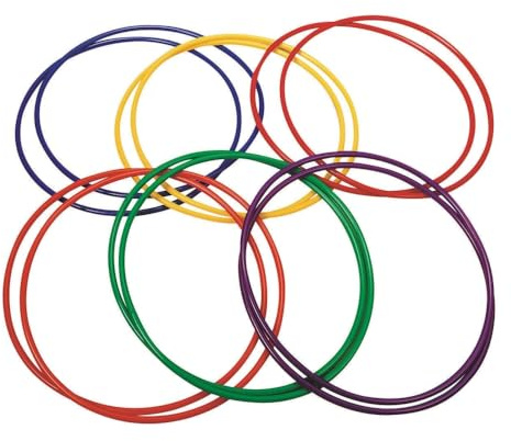 S&S Worldwide Super Hoops, 30 Very Durable, Institutional Quality Hula, P.E. Station Marking and More. 0.07 Thick x 0.85 Cross Section PE Plastic Tubing. for Activities, Games. Pack of 12