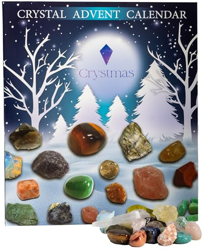 Crystal Advent Calendar 2025-25 days Crystal Calendar - Gemstone Advent Calendar 2025 - UK Seller