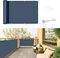SUNNY GUARD Balkon Sichtschutz 90x500cm Balkonverkleidung Balkonabdeckung Balkonumspannungen UV-Schutzwind und wetterfest mit Kabelbinder,Dunkelblau Anthrazit