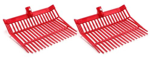 Rtppyakk 2 piezas de repuesto para horca de horca, para recoger estiércol, para eliminar residuos de establo, color rojo